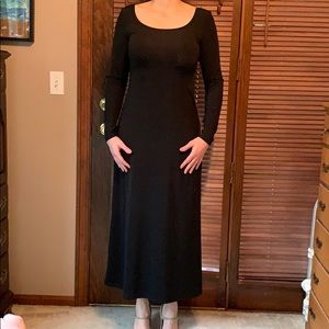 Express long a-line stretch dress